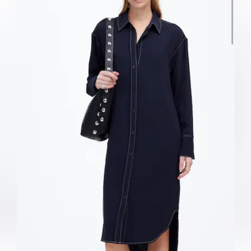 Madewell Navy Long Sleeve Dress